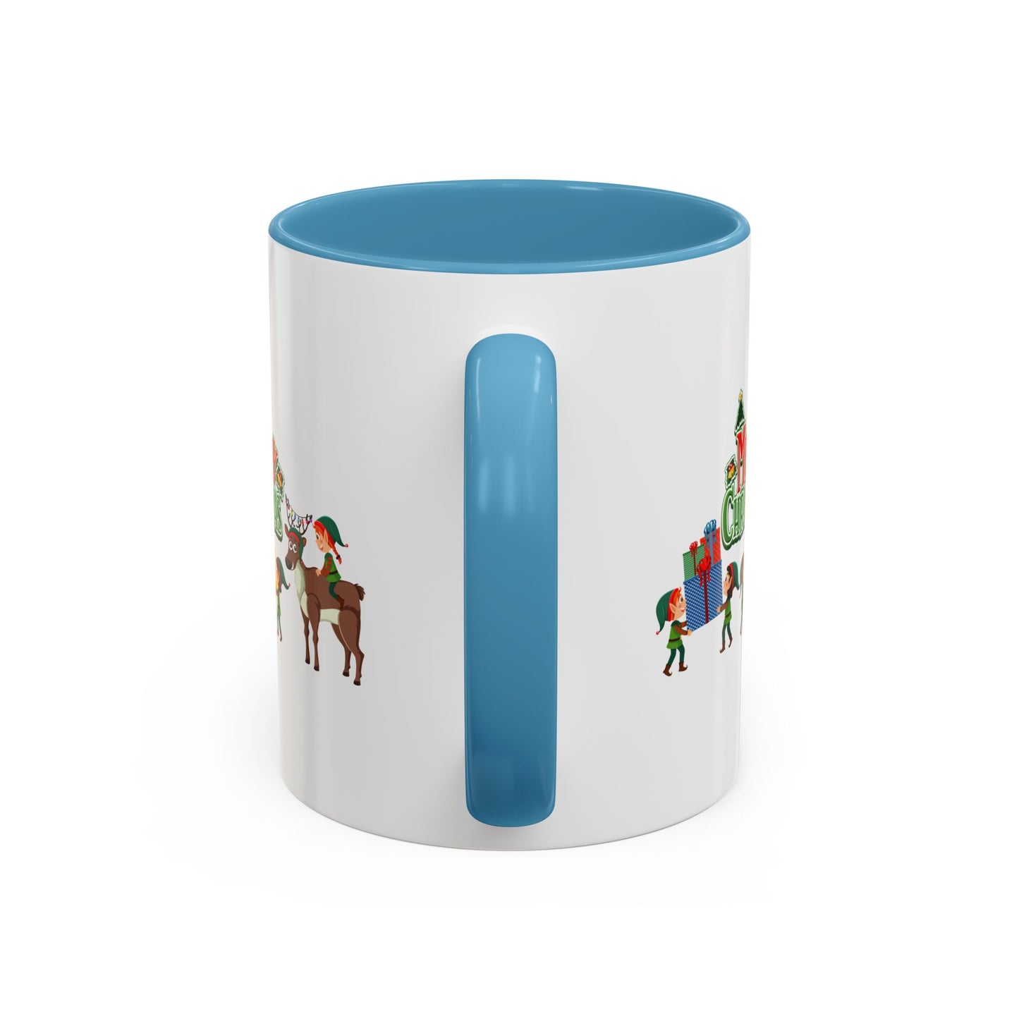 Accent Coffee Mug - Merry christmas and reindeer