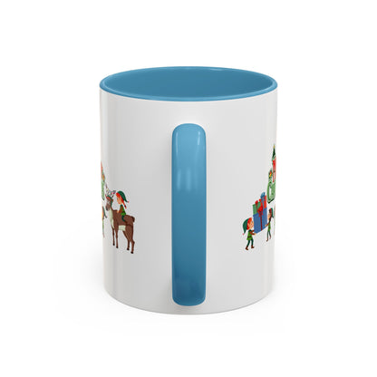 Accent Coffee Mug - Merry christmas and reindeer - [[{"value":"Wonderwear Kid"}]]