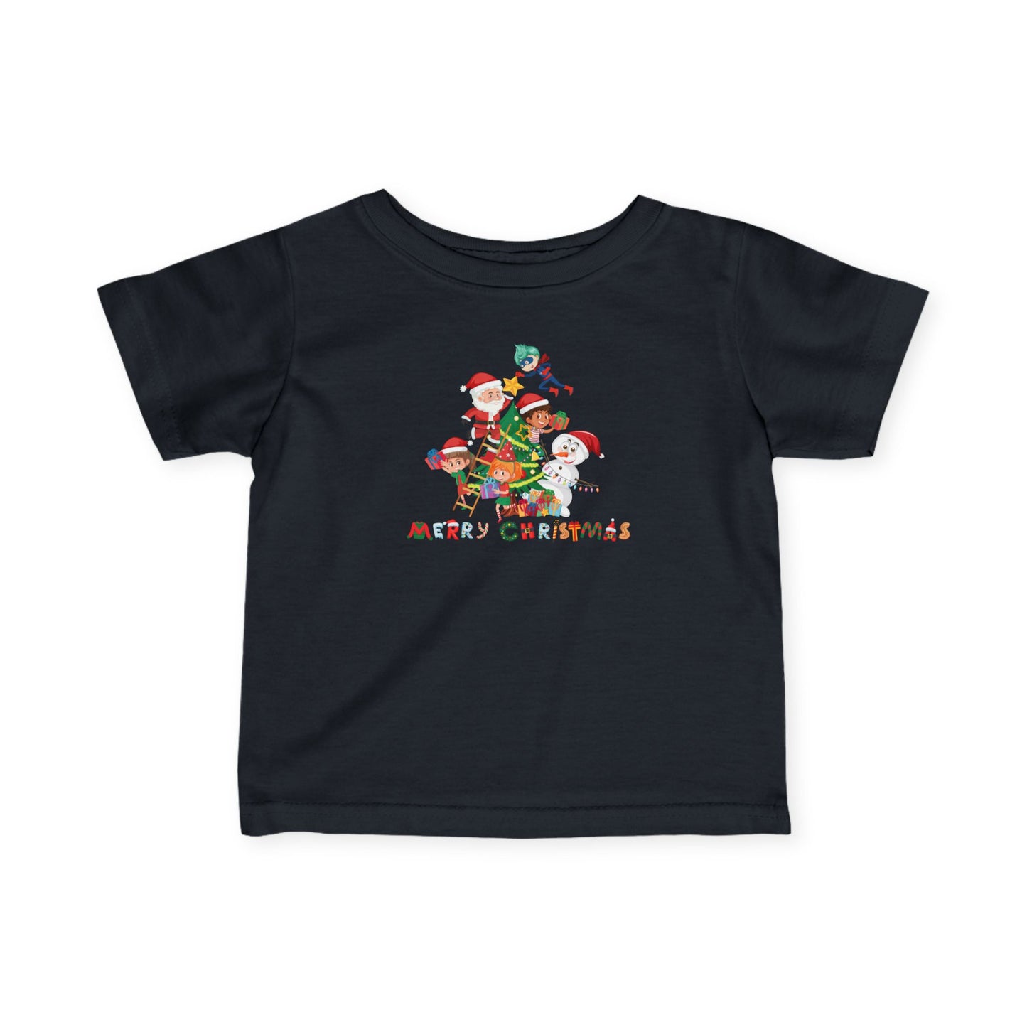 Infant Fine Jersey Tee - Super kiddo making christmas tree with text - [[{"value":"Wonderwear Kid"}]]