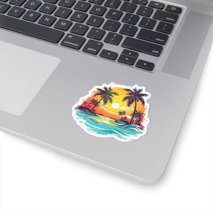 Kiss-Cut Stickers - Tropical Summer Printify