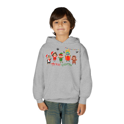 Youth Heavy Blend Hooded Sweatshirt - Merry christmas by super kiddo and friends - [[{"value":"Wonderwear Kid"}]]