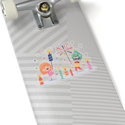 Kiss-Cut Stickers - Super kiddo lighting fireworks - [[{"value":"Wonderwear Kid"}]]