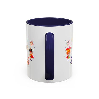 Accent Coffee Mug - Super kiddo and other hero - [[{"value":"Wonderwear Kid"}]]