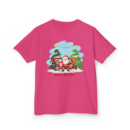 Kids Heavy Cotton™ Tee - Super kiddo with santa claus Merry christmas - [[{"value":"Wonderwear Kid"}]]