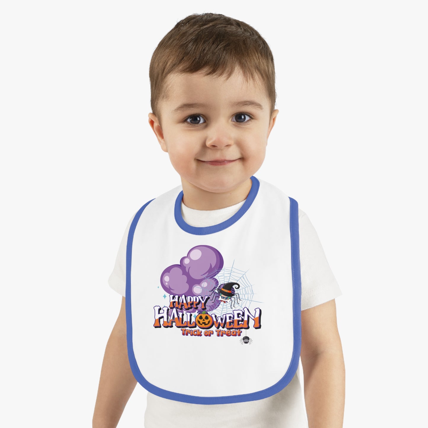 Baby Bib - Happy holloween - spider kiddo