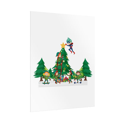Rolled Posters - Super kiddo putting the stars - [[{"value":"Wonderwear Kid"}]]