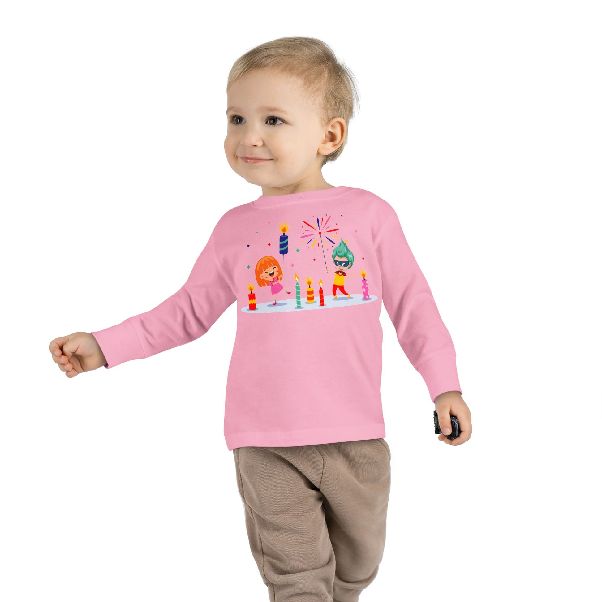 Toddler Long Sleeve Tee - Super kiddo lighting fireworks - [[{"value":"Wonderwear Kid"}]]