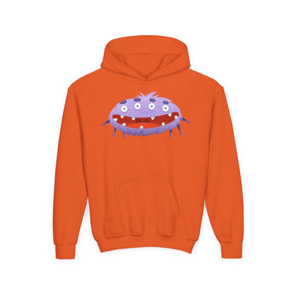 Youth Heavy Blend Hooded Sweatshirt - Purple monster Printify