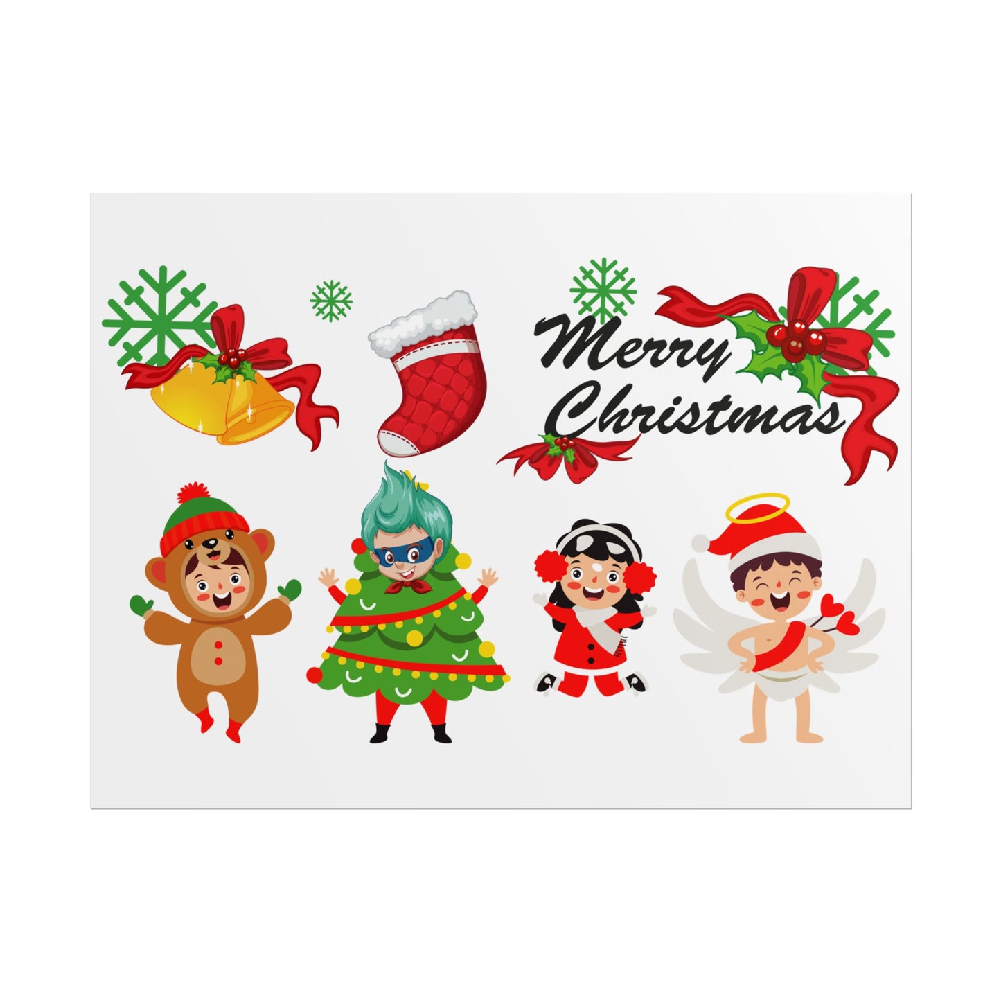 Rolled Posters - Merry christmas from super kid - [[{"value":"Wonderwear Kid"}]]