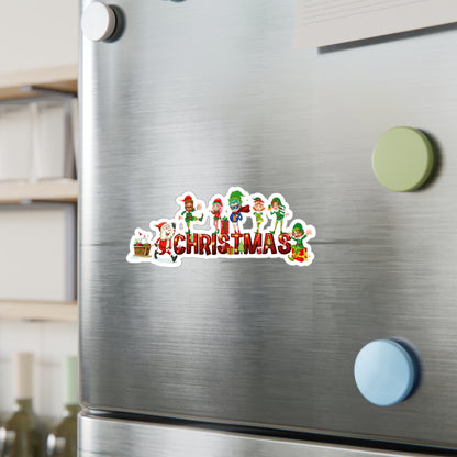 Christmas Kiss-Cut Vinyl Decals – Christmas with santa claus and friends - [[{"value":"Wonderwear Kid"}]]
