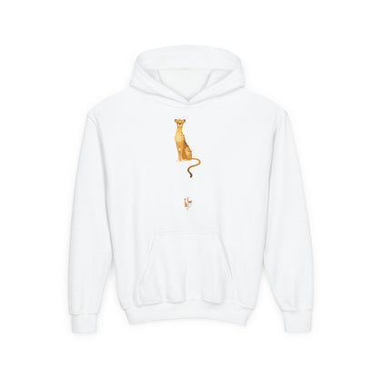 Youth hoodie with bold tiger design Printify