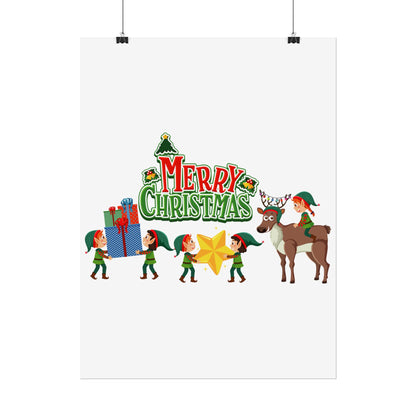 Rolled Posters - Merry christmas and reindeer - [[{"value":"Wonderwear Kid"}]]