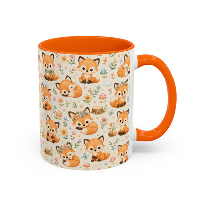 Accent Coffee Mug  (11/15 oz) - Baby foxes