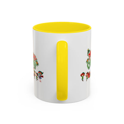 Accent Coffee Mug - Merry christmas from super friends - [[{"value":"Wonderwear Kid"}]]