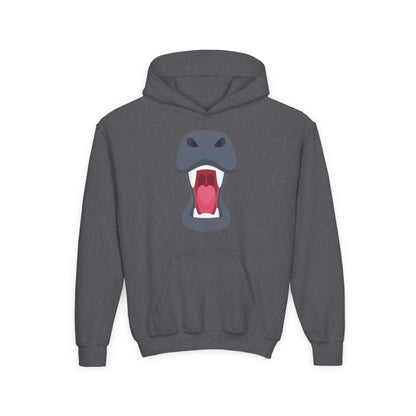 Youth Heavy Blend Hooded Sweatshirt -  Rhinos face Printify