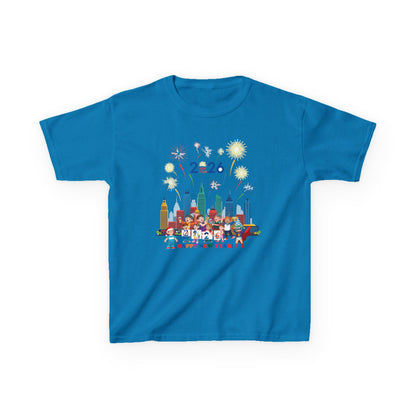Kids Heavy Cotton™ Tee - Happy new year with fireworks - [[{"value":"Wonderwear Kid"}]]
