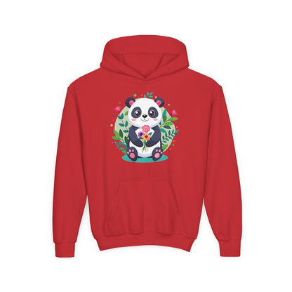 Youth Heavy Blend Hooded Sweatshirt - Adorable panda Printify