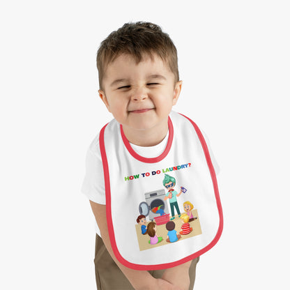 Baby Bib - super kiddo teaching laundry - [[{"value":"Wonderwear Kid"}]]
