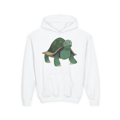 Youth hoodie with adorable turtle design Printify