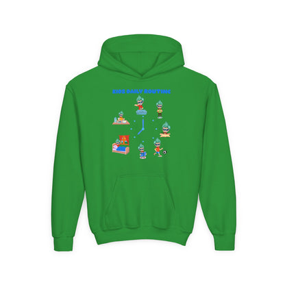 Youth Heavy Blend Hooded Sweatshirt - Super kiddo daily routine - [[{"value":"Wonderwear Kid"}]]