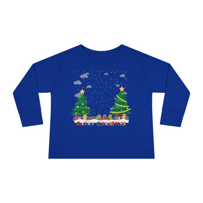 Toddler Long Sleeve Tee - Christmas and snowing - [[{"value":"Wonderwear Kid"}]]