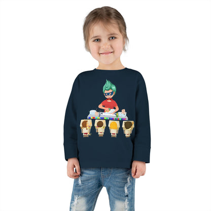 Toddler Long Sleeve Tee - Little kiddo teaching to wash dishes - [[{"value":"Wonderwear Kid"}]]