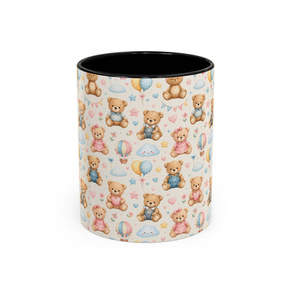 Accent Coffee Mug  (11/15 oz) - Pastel Teddy Bear Nursery