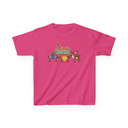 Kids Heavy Cotton™ Tee - Merry christmas and reindeer - [[{"value":"Wonderwear Kid"}]]