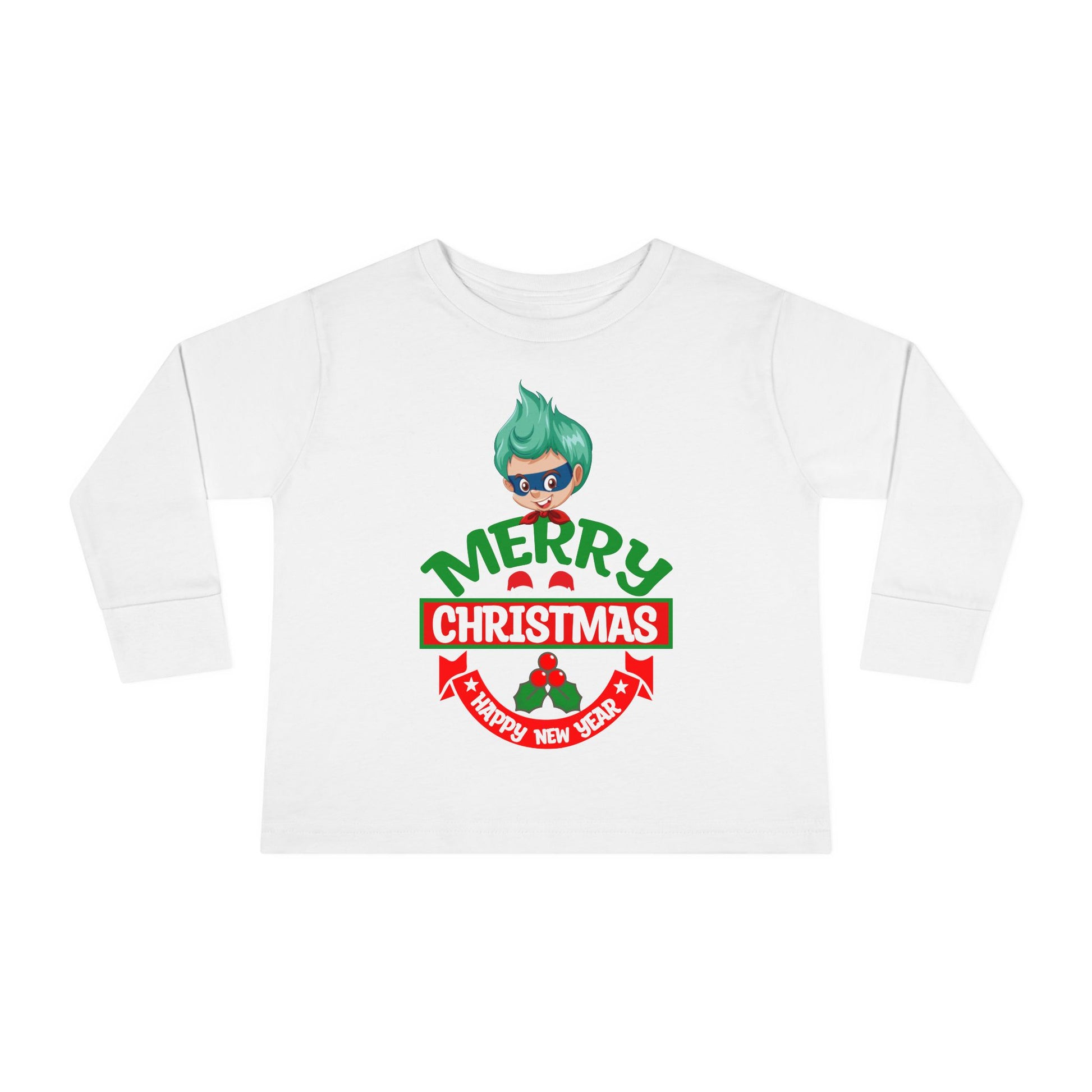 Toddler Long Sleeve Tee - Merry chridtmas from super kiddo - [[{"value":"Wonderwear Kid"}]]