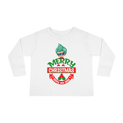 Toddler Long Sleeve Tee - Merry chridtmas from super kiddo - [[{"value":"Wonderwear Kid"}]]