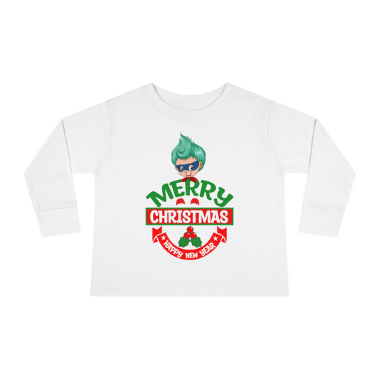 Toddler Long Sleeve Tee - Merry chridtmas from super kiddo - [[{"value":"Wonderwear Kid"}]]