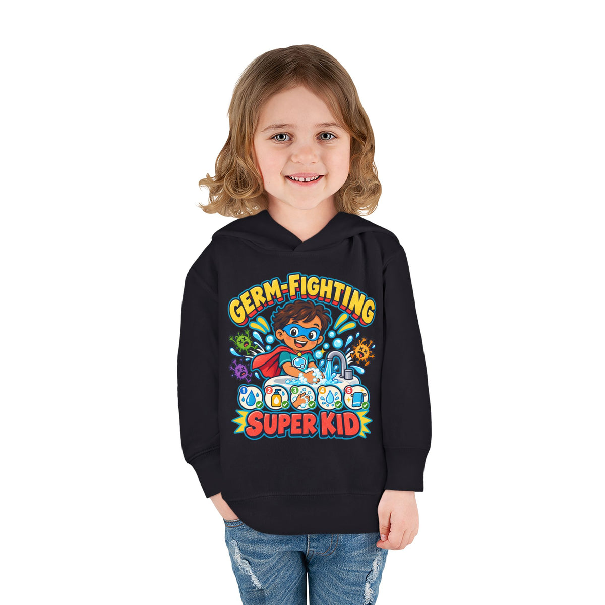 Toddler Hoodie — Germ-Fighting Super Kid