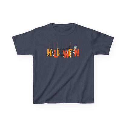 Kids Heavy Cotton™ Tee - Holloween hanging letters Printify