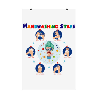 Rolled Posters - Super kiddo how to wash hand properly - [[{"value":"Wonderwear Kid"}]]