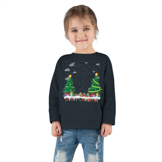 Toddler Long Sleeve Tee - Christmas and snowing - [[{"value":"Wonderwear Kid"}]]