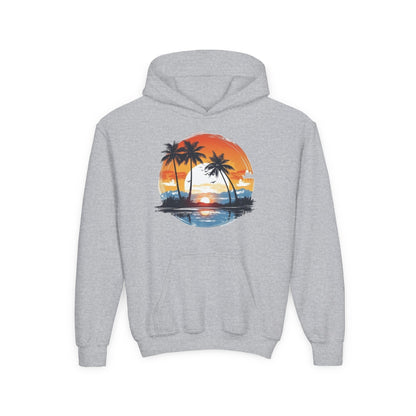 Kids Tropical Sunset Hoodie Printify
