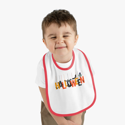 Baby Bib - Holloween hanging letters Printify