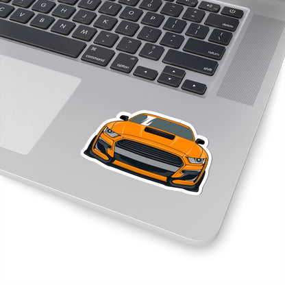 Kiss-Cut Stickers - Orange superfast car Printify