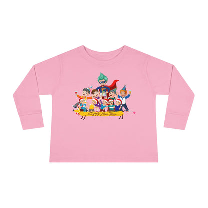 Toddler Long Sleeve Tee - Happy new year with friends - [[{"value":"Wonderwear Kid"}]]