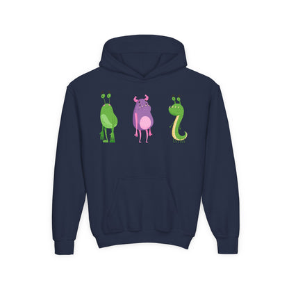 Youth Heavy Blend Hooded Sweatshirt -  Baby monsters Printify
