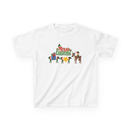 Kids Heavy Cotton™ Tee - Merry christmas and reindeer - [[{"value":"Wonderwear Kid"}]]