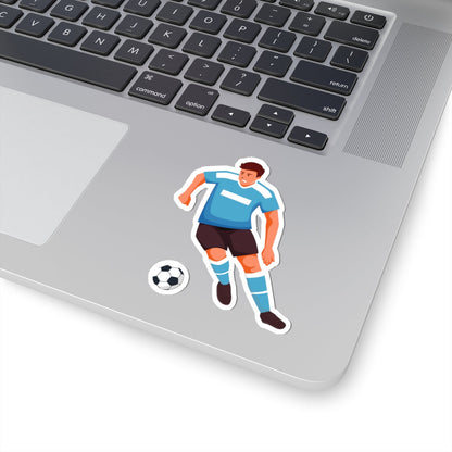 Kiss-Cut Stickers - Man playing foot ball Printify