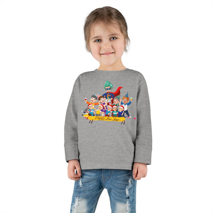 Toddler Long Sleeve Tee - Happy new year with friends - [[{"value":"Wonderwear Kid"}]]