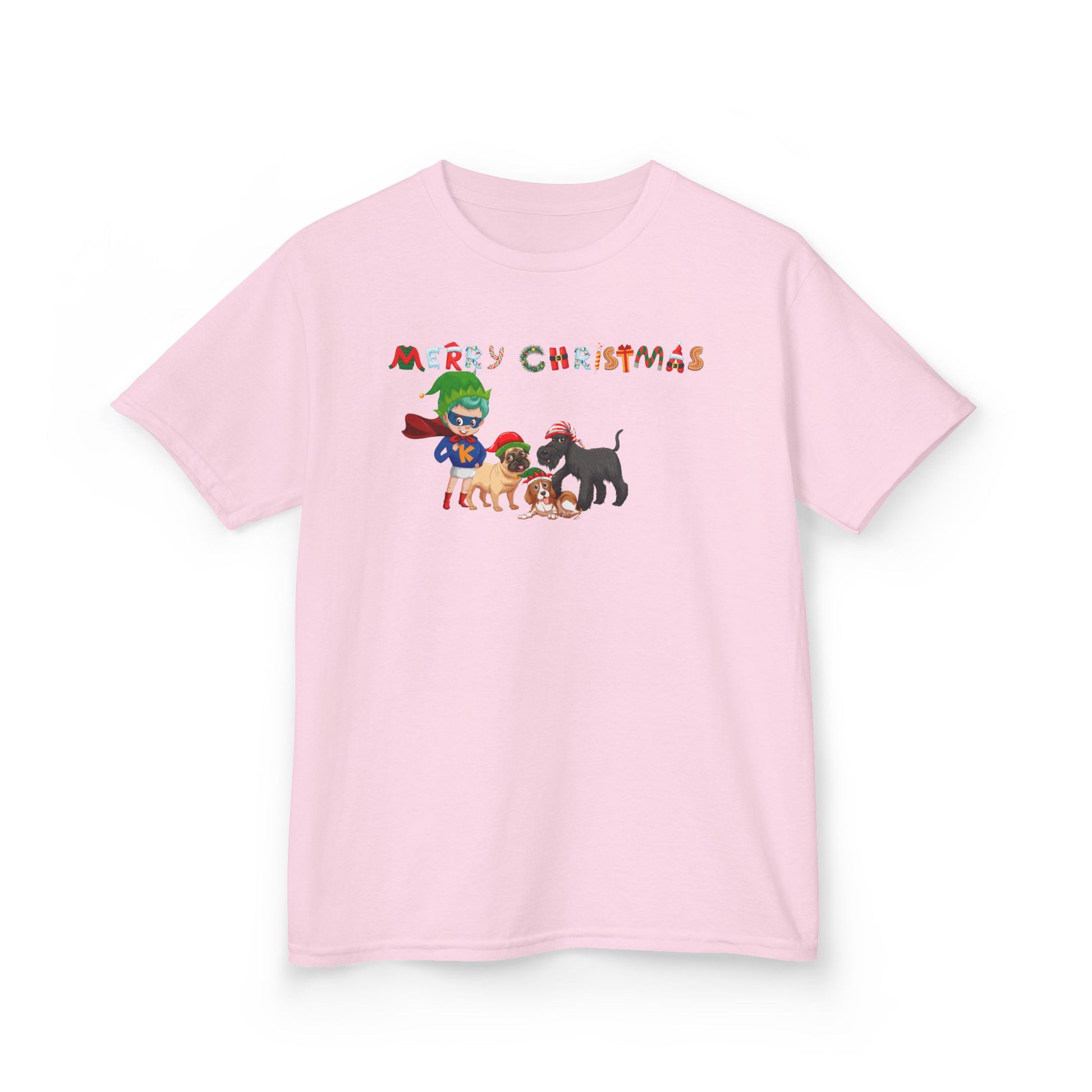 Kids Heavy Cotton™ Tee - Super kiddo woith pet friends - [[{"value":"Wonderwear Kid"}]]