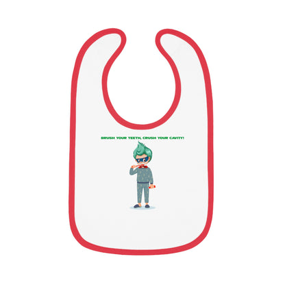 Baby Bib - Super kiddo brushing teeth - [[{"value":"Wonderwear Kid"}]]