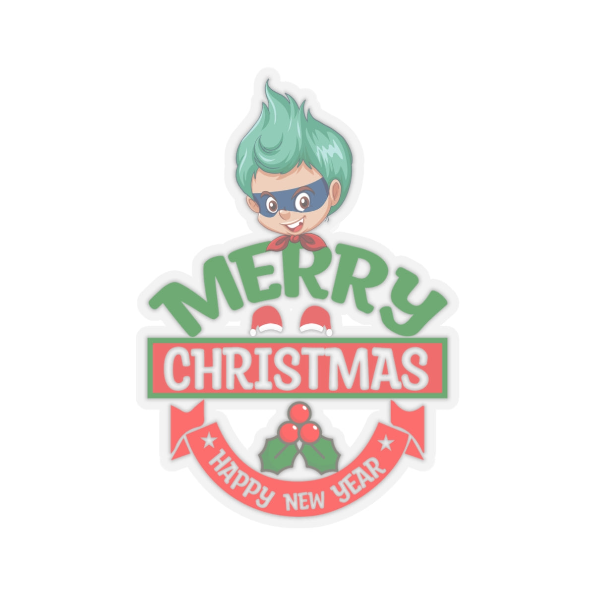 Kiss-Cut Stickers - Merry chridtmas from super kiddo - [[{"value":"Wonderwear Kid"}]]