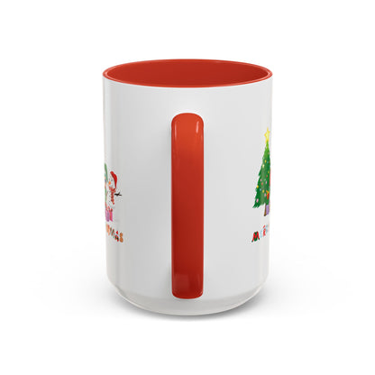Accent Coffee Mug - Super kiddo preparing gifts - [[{"value":"Wonderwear Kid"}]]