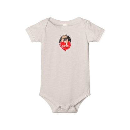 Infant Jersey One Piece - Valentines - Cute Pug - [[{"value":"Wonderwear Kid"}]]