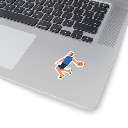 Kiss-Cut Stickers - Basketball in Action Printify