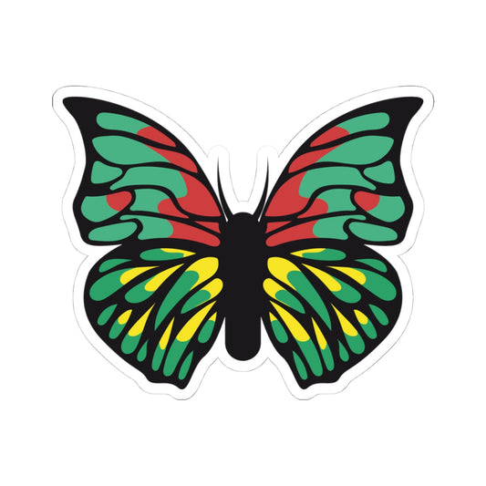 Kiss-Cut Stickers - Green Butterfly Printify